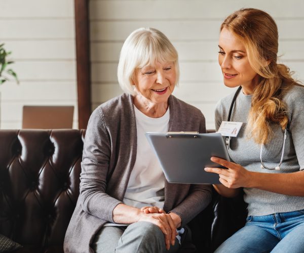 Front,View,Shot,Of,Caring,Young,Woman,Nurse,Help,Old Front,View,Shot,Of,Caring,Young,Woman,Nurse,Help,Old